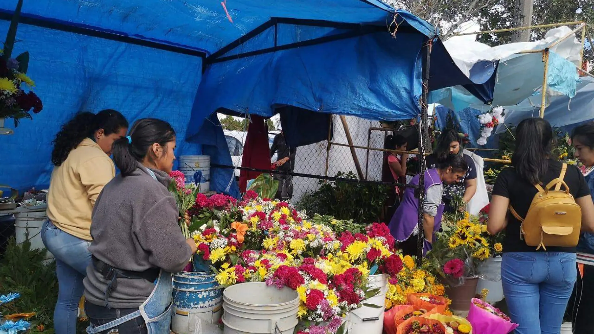 comerciantes de flores